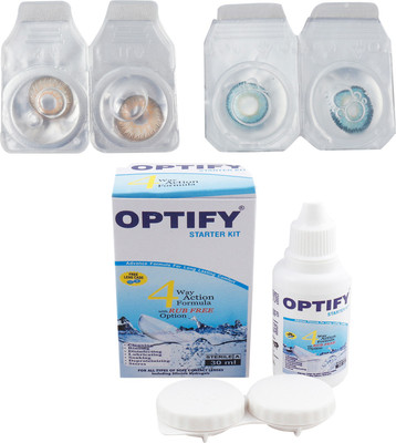 

Optify Combo Pack Monthly Color Contact Lens with Kit (OP-177-Hazel-Aqua-2) Monthly Contact Lens(1, Hazel-Aqua, Pack of 2)