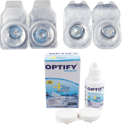 

Optify Combo Pack Monthly Color Contact Lens with Kit (OP-722-Blue-Sea Blue -2) Monthly Contact Lens(1, Blue-Sea Blue, Pack of 2)