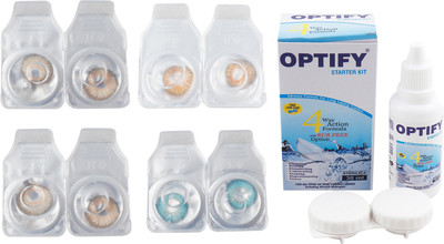 

Optify Combo Pack Monthly Color Contact Lens (OP-67-Pure Hazel-Honey-Hazel-Aqua-4) Monthly Contact Lens(1, Pure Hazel-Honey-Hazel-Aqua, Pack of 4)