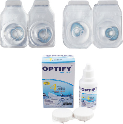 

Optify Combo Pack Monthly Color Contact Lens (OP-406-Blue-Sky Blue -2) Monthly Contact Lens(1, Blue-Sky Blue, Pack of 2)