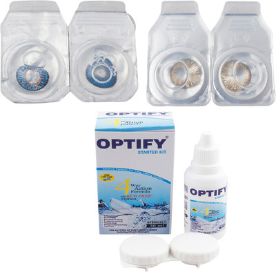 

Optify Combo Pack Monthly Color Contact Lens with Kit (OP-783-Sky Blue-Honey-2) Monthly Contact Lens(1, Sky Blue-Honey, Pack of 2)