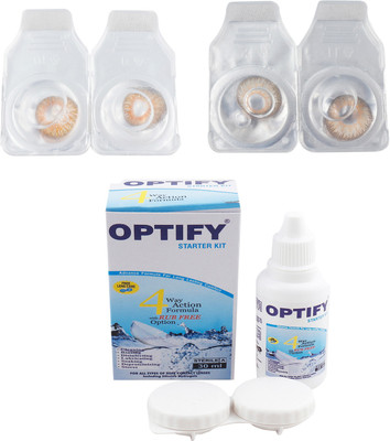 

Optify Combo Pack Monthly Color Contact Lens with Kit (OP-120-Hazel-Honey-2) Monthly Contact Lens(1, Hazel-Honey, Pack of 2)