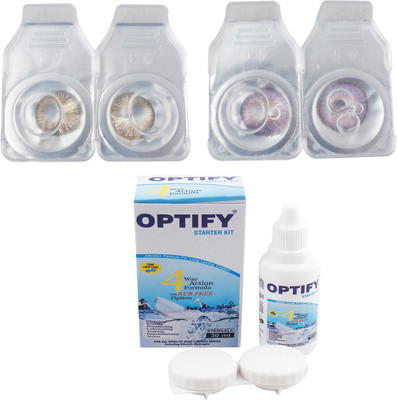 

Optify Combo Pack Monthly Color Contact Lens with Kit (OP-796-Honey-Voilet-2) Monthly Contact Lens(1, Honey-Voilet, Pack of 2)