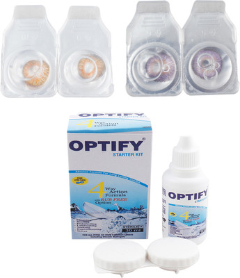

Optify Combo Pack Monthly Color Contact Lens (OP-148-Honey-Voilet-2) Monthly Contact Lens(1, Honey-Voilet, Pack of 2)