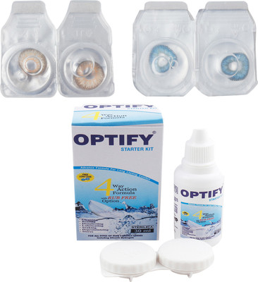 

Optify Combo Pack Monthly Color Contact Lens with Kit (OP-178-Hazel-Blue-2) Monthly Contact Lens(1, Hazel-Blue, Pack of 2)