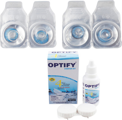 

Optify Combo Pack Monthly Color Contact Lens with Kit (OP-699-Aquablue-Blue -2) Monthly Contact Lens(1, Aquablue-Blue, Pack of 2)