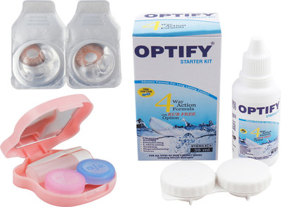 

Optify Combo Pack Monthly Color Contact Lens with Kit (OP-605-Hazel-1) Monthly Contact Lens(1, Hazel, Pack of 1)
