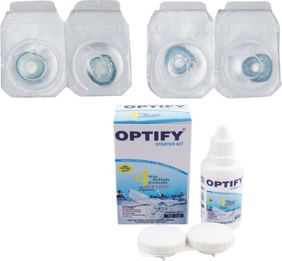

Optify Combo Pack Monthly Color Contact Lens with Kit (OP-814-Aqua-Blue-2) Monthly Contact Lens(1, Aqua-Blue, Pack of 2)