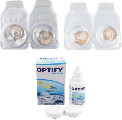 

Optify Combo Pack Monthly Color Contact Lens (OP-1-Hazel-Honey-2) Monthly Contact Lens(1, Hazel-Honey, Pack of 2)