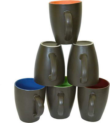 

KV ENTERPRISES1 KV00043 Ceramic Mug(150 ml, Pack of 6), Multicolor