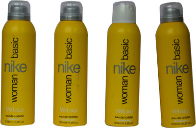 

Nike Basic Women Yellow (Pack of 4) Body Spray - For Women(800 ml, Pack of 4)