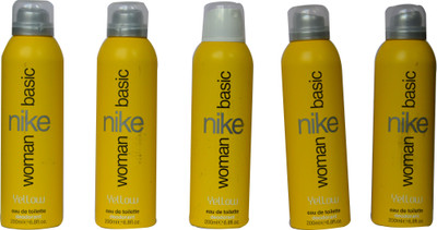 

Nike Basic Women Yellow (Pack of 5) Body Spray - For Women(1000 ml, Pack of 5)