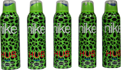 

Nike HUB Green (Pack of 5) Body Spray - For Men(1000 ml, Pack of 5)