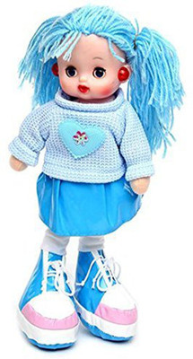 

TALKING GANESHA Cute Rag Doll With Light & Music 30 cm - Blue(Blue)