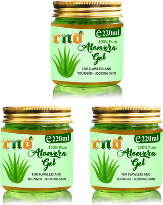 RND Organic 100% Pure Aloe Vera Gel Pack of 3(660 ml)