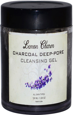 

Lemon Charm Organic Activated Charcoal Deep Pore and Dead Skin Exfoliating Cleansing Gel Face Wash(100 ml)