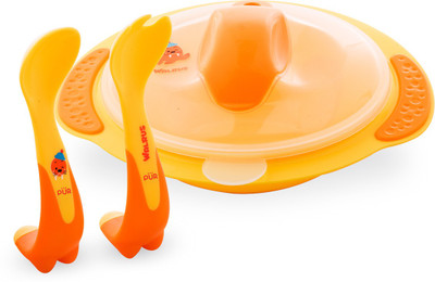 

PUR Walrus Meal time set - Bowl & cultery - Plastic(Yellow)
