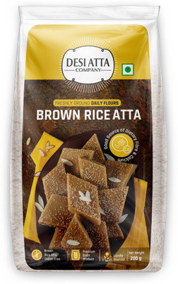 

Desi Atta Company Brown Rice Atta, 200g (800 g, Pack of 4)