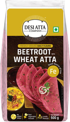 

Desi Atta Company Beetroot Wheat Atta, 500g(2000 g, Pack of 4)