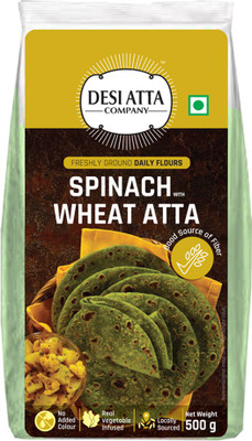 

Desi Atta Company Spinach Wheat Atta, 500g (2000 g, Pack of 4)