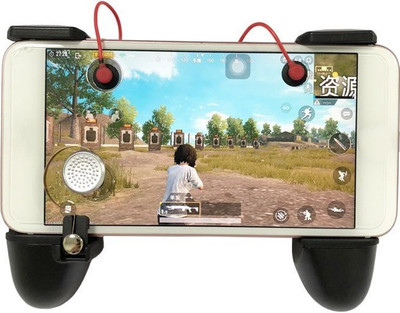

Oxhox 4 in 1 PUBG Game Fire Button Aim Key Smart phone Trigger R1 L1 Shooter Gampads Handle Shooter Controller Gaming Accessory Kit(Black, For Android, iOS)