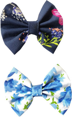 

craft maniacs Set of 2 floral 3" inches alligator clips Hair Pin, Back Pin, Hair Clip(Blue)