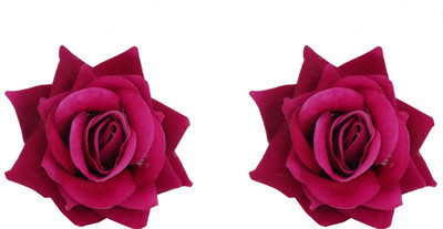 

INAAYA Rose Flower Hair Clip, Hair Brooch For Kids, Girls And Women, Set Of 2, Pack of 1 Hair Clip(Red)