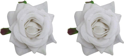 

BOXO Set Of 2 Artificial Flower Hair Clips For Girls And Women, Stylish Hair Clips For Girl Kids, Hair Accessories, White, Pack Of 1 Hair Clip(White)