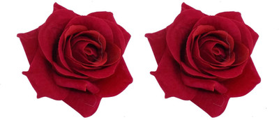 

Majik Artificial Flower Hair Clips For Women Wedding And Party Wear, Flower Hair Clips For Women And Girl, Set Of 2, Red Hair Clip(Red)