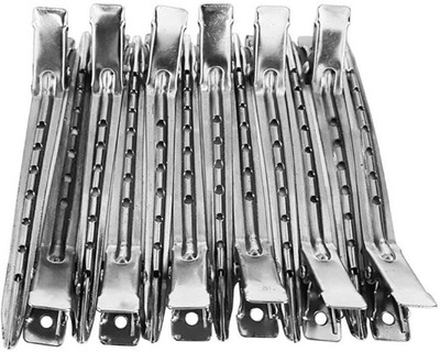

DC Prime Steel Silver Section Clips (Set of 12 Pcs) Hair Clip (Silver) Hair Clip(Silver)