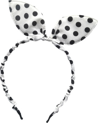 

MRUVA Hair Accessories for Girls Cute Rabbit Ears Hair Band for Baby Girls - Hair Band For Girls (Black and White) Hair Band(Black, White)
