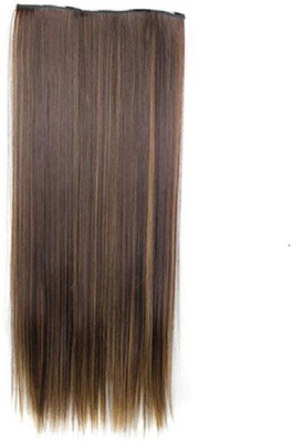 

DN Straight golden highlited Extension with 5 clip for women and girl Hair Extension