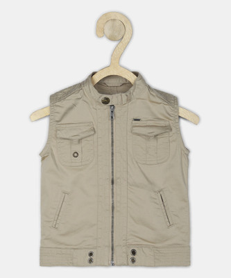 

Gini & Jony Sleeveless Solid Baby Boy's Jacket, Oxford tan(c163)