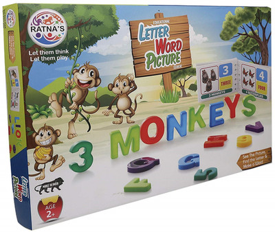 

Fun Villa Letter Word Picture Senior Board Game Alphabet and Numbers(Multicolor)