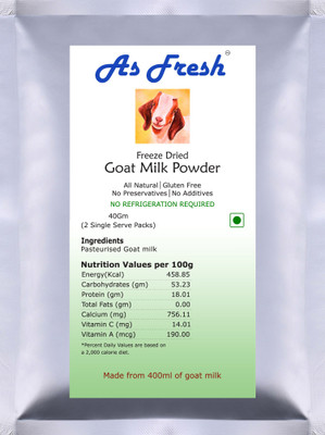

As Fresh Freeze Dried Goat -40gm(2 sachets of 20gm each, Freeze Dried, 100% Pure) Milk Powder(40 g, Pack of 2)
