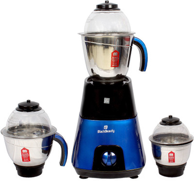 

Black Beauty PUNTO 750 Mixer Grinder(Black And Blue, 3 Jars)
