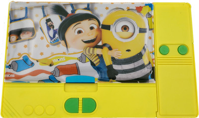 

Qzark Item-B-8181-Minion-Yellow Minion Art Plastic Pencil Box(Set of 1, Yellow)