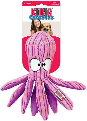

Kong CuteSeas Octopus Medium Fiber, Cotton Squeaky Toy For Dog