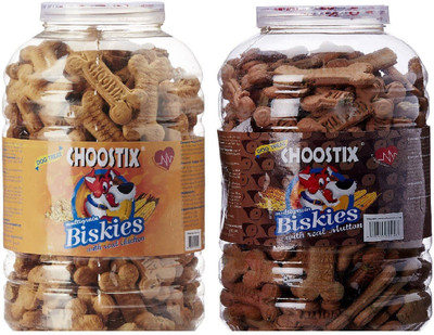 

Choostix Biskies Combo Real Chicken, Lamb Dog Treat(1 kg, Pack of 2)