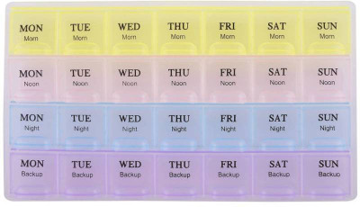 

evershinegifts 7 Day Without Tray Pill Box Pill Box(Multicolor)