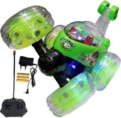 fitcharge Rechargeable remote control 360 movable stunt car(Green, Yellow, Red) Flipkart