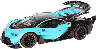 

Planet of Toys Radio Control 1:12 5-Function Super Car With Rechargeable Battery , Door Open With Radio(Blue)