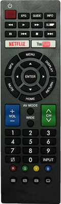 

Parshwa 23 Remote Compatible For Sharp rt LED TV Remote Control Remote Controller(Black)
