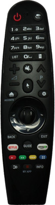 

Parshwa 23 Remote Compatible For LG Smart LED TV Withlix Remote Controller(Black)