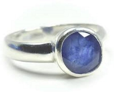 Jaipur Gemstone Natural Neelam Ring Natural Neelam Ring Natural And Eligent Neelam Stone Sapphire Silver Plated Ring
