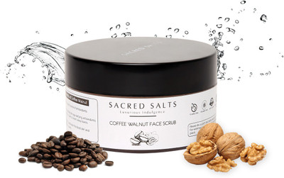 

Sacred Salts Coffee Walnut Face Scrub | Gentle Exfoliator & De-Tans | 100% Organic & Natural Face and Body Scrub for Men & Women | 100gm Scrub(100 g)