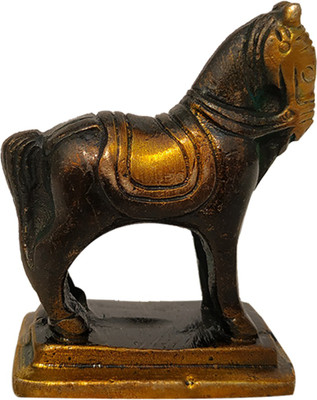 FABZONE Brass Antique Finish Horse Home Decor Handicraft Decorative Statue Figurine Table Décor Fengshui Animal Gift Item Decorative Showpiece - 5 cm(Brass) Flipkart