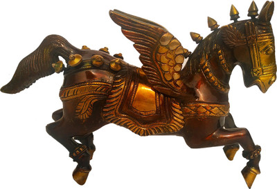 FABZONE Brass Antique Finish Wings Horse Home Decor Handicraft Decorative Statue Figurine Table Décor Fengshui Animal Gift Item Decorative Showpiece - 23 cm(Brass) Flipkart