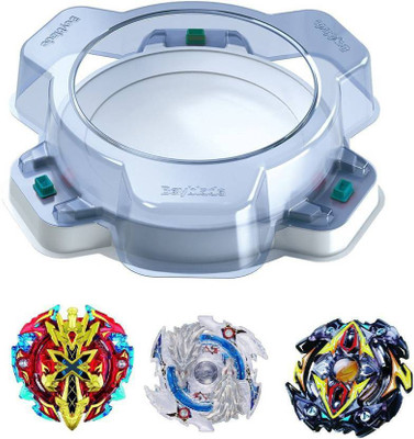 

Authfort Beyblade Burst B-09 Bay Stadium Standard Type with Lost Luinor, Xeno Xcalius, Zillion Zeutron Beyblade Burst Pack of 4(Multicolor)