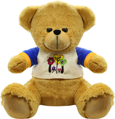 Miss & Chief Teddy Balloon Bear 32 Cms Stuff Toy Soft - 32 cm(Light Brown)